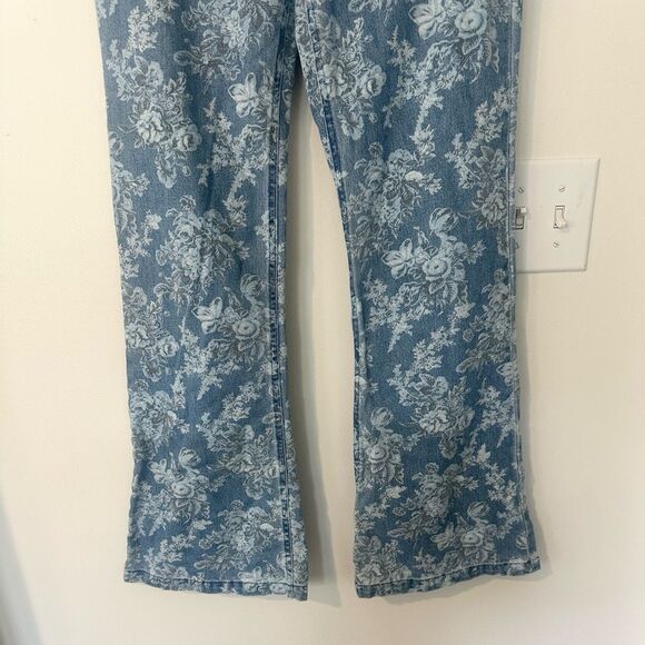 Gap X LoveShackFancy High Rise Floral '70s Flare Jeans 28/8R - Picture 4 of 7